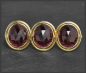 Preview: Vintage Brosche mit 27ct Granaten, 585 Gelbgold