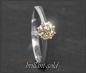 Preview: Diamant Ring, 0,55ct Brillant in champagner, 585 Gold