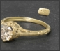 Preview: Ring mit 1,07ct Diamant aus 585 Gold, Jugendstil Design