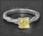 Preview: Diamant Ring mit 1,54ct, gelber 1,10ct Solitär, 750 Gold