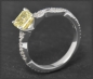 Preview: Diamant Ring mit 1,54ct, gelber 1,10ct Solitär, 750 Gold