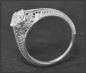 Preview: Diamant Jugendstil Design Ring, 1ct Solitär, 585 Gold