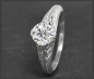 Preview: Diamant Jugendstil Design Ring, 1ct Solitär, 585 Gold