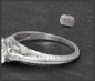 Preview: Diamant Jugendstil Design Ring, 1ct Solitär, 585 Gold
