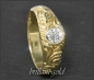 Preview: Antiker 0,65ct Solitär Brillant Ring mit Gravur, 585 Gold
