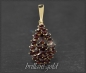 Preview: Granat Anhänger mit 5,50ct in 333 Gelbgold, Vintage