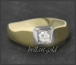 Preview: Brillant Ring, lupenrein & River 0,16ct, Gold & Platin