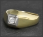 Preview: Brillant Ring, lupenrein & River 0,16ct, Gold & Platin