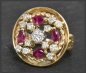 Preview: Antiker Diamant & Rubin Ring, 585 Gold, um 1925