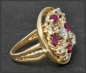 Preview: Antiker Diamant & Rubin Ring, 585 Gold, um 1925