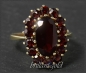 Preview: Vintage Ring, 5,40ct Granate, 333 Gold, um 1960