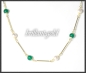 Preview: Collier mit Akoya Perlen & Chrysopras, 585 Gold