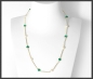 Preview: Collier mit Akoya Perlen & Chrysopras, 585 Gold