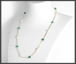 Preview: Collier mit Akoya Perlen & Chrysopras, 585 Gold