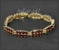 Preview: Granat & 333 Gold Armband mit 11ct, Tennisarmband