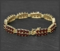 Preview: Granat & 333 Gold Armband mit 11ct, Tennisarmband