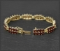 Preview: Granat & 333 Gold Armband mit 11ct, Tennisarmband