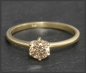 Preview: Ring mit 0,60ct Brillant in champagner, 585 Gelbgold