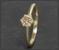 Preview: Ring mit 0,60ct Brillant in champagner, 585 Gelbgold