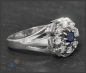 Preview: Vintage 0,93ct Saphir & Diamant Ring, 585 Gold
