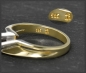 Preview: Ring, lupenreiner 0,24ct Brillant, 585 Gold, Vintage