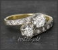 Preview: Diamant "toi et moi" Ring mit 1,02ct, 585 Gold & Platin