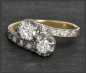 Preview: Diamant "toi et moi" Ring mit 1,02ct, 585 Gold & Platin