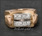 Preview: Antiker "tank ring", 0,64ct Diamanten, Gold & Platin