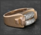 Preview: Antiker "tank ring", 0,64ct Diamanten, Gold & Platin