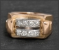 Preview: Antiker "tank ring", 0,64ct Diamanten, Gold & Platin