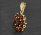 Preview: Gold Granat Anhänger mit 1,90ct, 333 Gelbgold