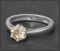 Preview: Diamant Solitär Ring, 1,10ct champagner Brillant