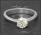 Preview: Diamant Solitär Ring, 0,75ct zart gelb, 585 Weißgold