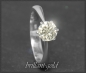 Preview: Diamant Solitär Ring, 0,75ct zart gelb, 585 Weißgold