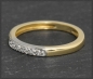 Mobile Preview: Gold Ring mit Diamanten, 585 Gelbgold & Weißgold