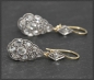 Mobile Preview: Antike 2ct Diamant Ohrringe, Gold & Silber, um 1890