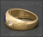 Preview: Diamant & Saphir Ring mit 1,12ct, 750 Gold Allianzring