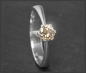 Preview: Diamant Ring, lupenreiner 0,49ct Brillant, 585 Weißgold