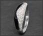 Preview: Onyx & 0,45ct Diamant Cocktail Ring, 585 Weißgold