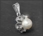 Preview: Diamant & 8,5mm Perle Anhänger, 585 Weißgold