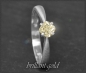Preview: Diamant Ring, 0,62ct Fancy Yellow gelb, 585 Weißgold