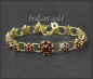 Preview: Granat & 585 Gold Armband mit 7,90ct, Vintage