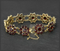 Preview: Granat Armband, 27ct Edelsteine, 333 Gold, Vintage