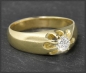 Preview: Ring mit 0,43ct Brillant Solitär, 585 Gelbgold, Antik