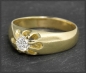 Preview: Ring mit 0,43ct Brillant Solitär, 585 Gelbgold, Antik