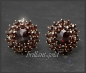 Preview: Ohrclips mit 7,80ct Granaten, 333 Gelbgold, Vintage