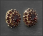 Preview: Ohrclips mit 7,80ct Granaten, 333 Gelbgold, Vintage