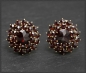 Preview: Ohrclips mit 7,80ct Granaten, 333 Gelbgold, Vintage