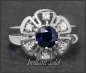 Preview: Vintage Saphir & Diamant Ring mit 1,50ct, 585 Gold