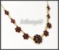 Preview: Vintage 585 Gold Collier Kette, 5,75ct rote Granate